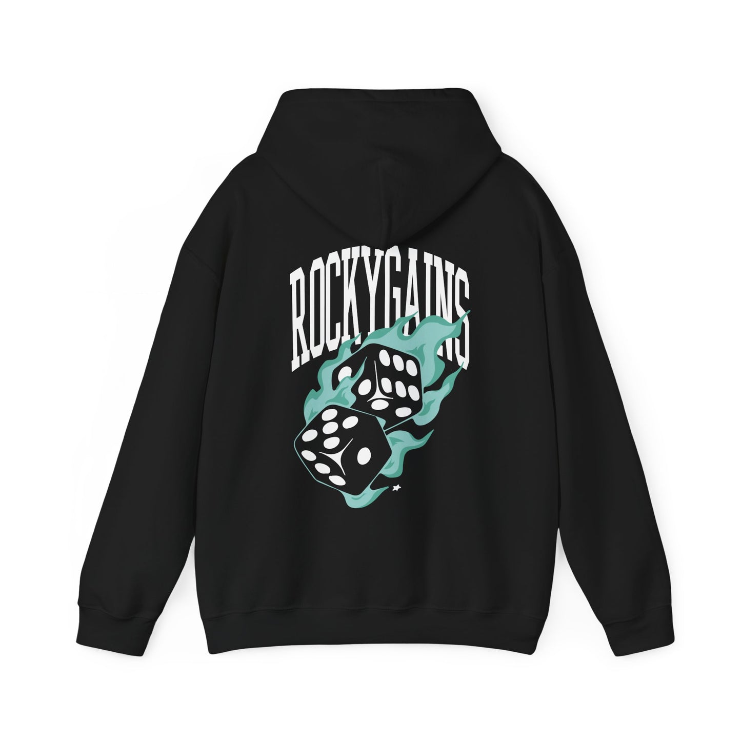 Will Over Luck | Heavy-Blend Hoodie - Black/Teal
