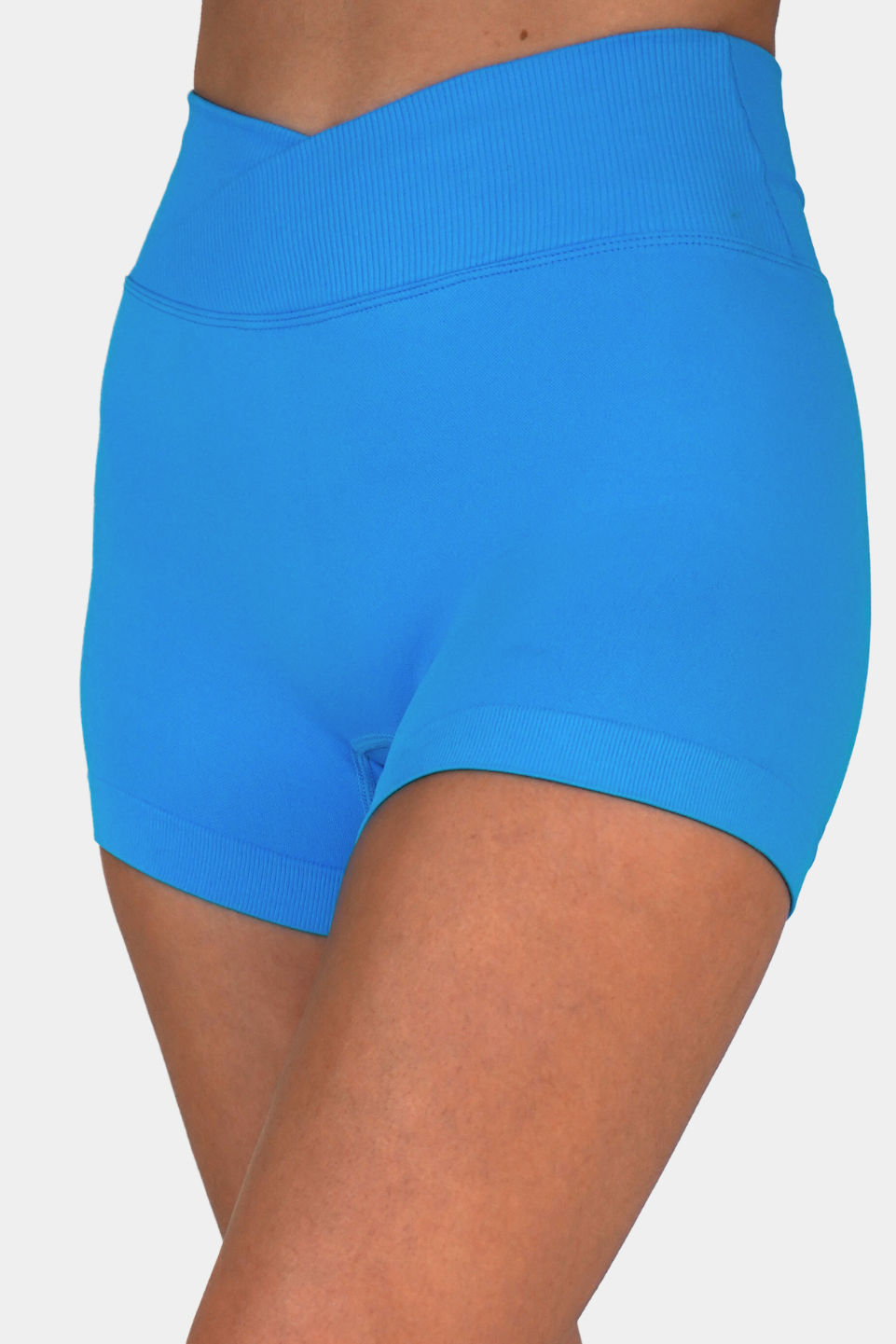 Aero V-Band Scrunch Shorts - Deep Sky Blue