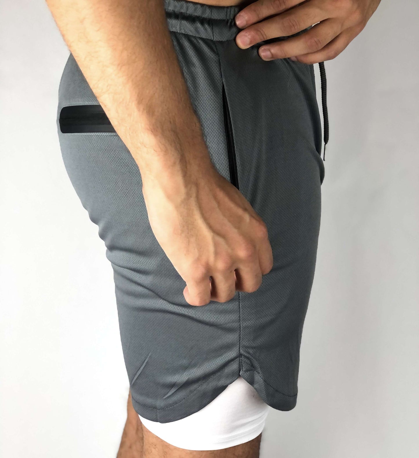 Premium Shorts w/ Compression - Gray - RockyGains