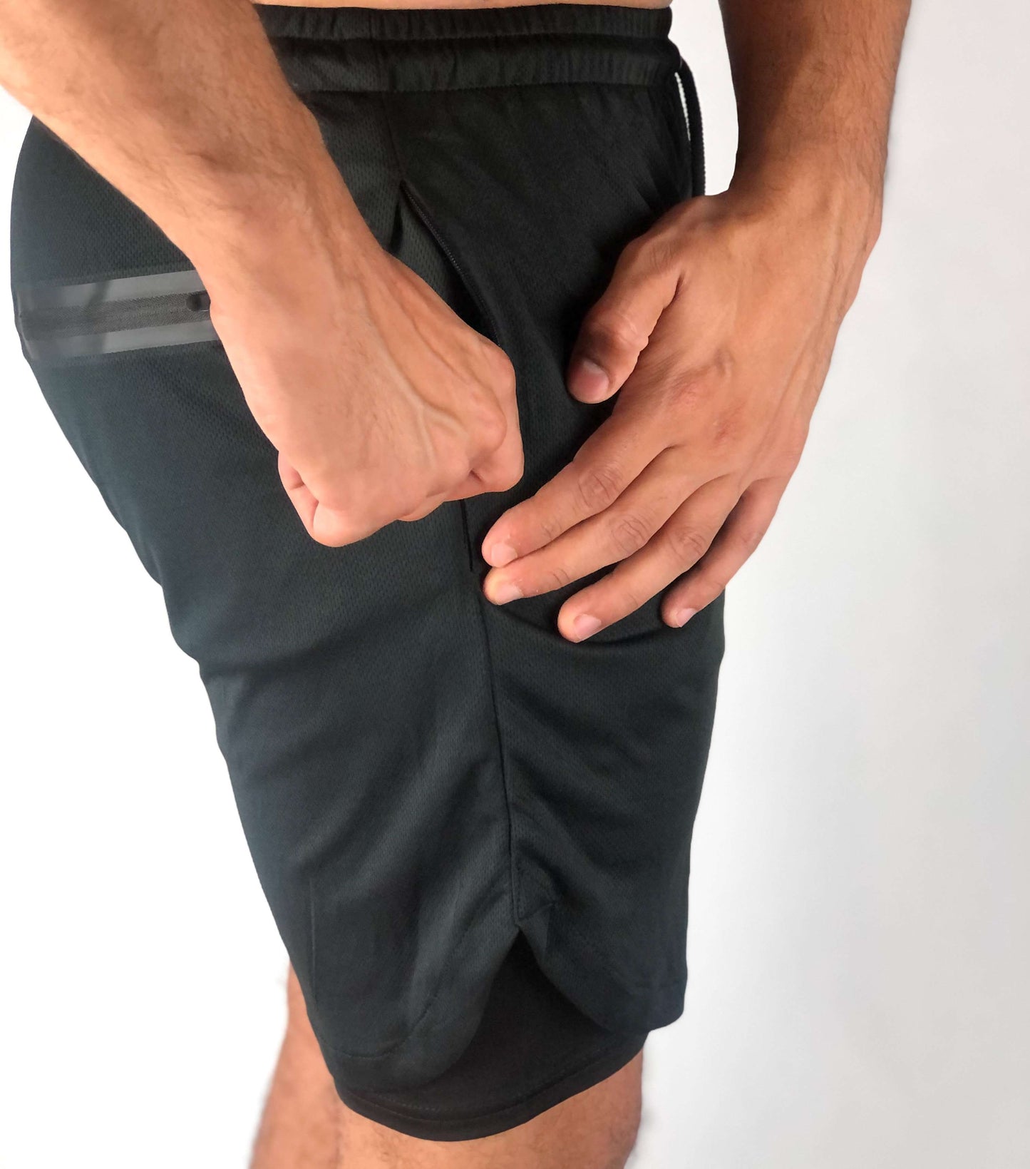Premium Shorts w/ Compression - Black - RockyGains