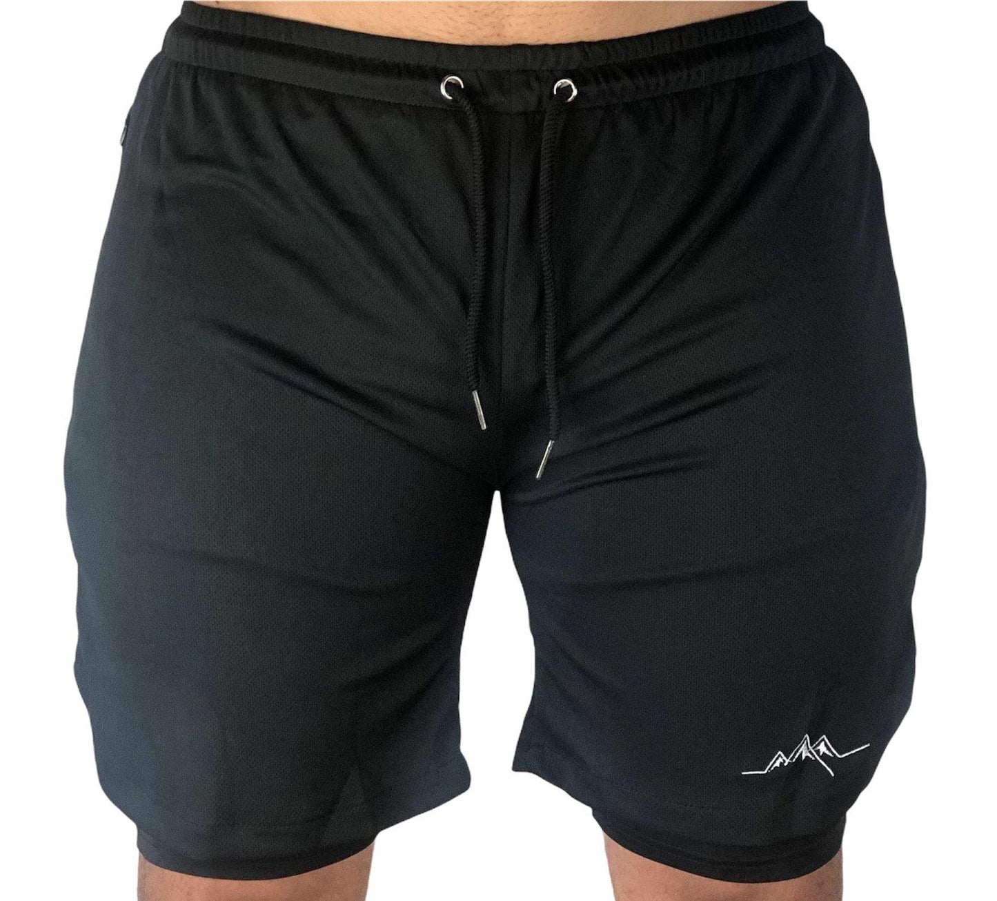 Premium Shorts w/ Compression - Black - RockyGains