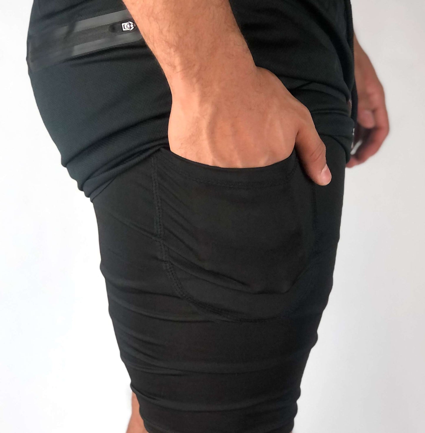 Premium Shorts w/ Compression - Black - RockyGains