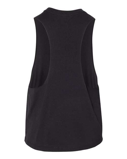 Script - Black Racerback Crop Tank