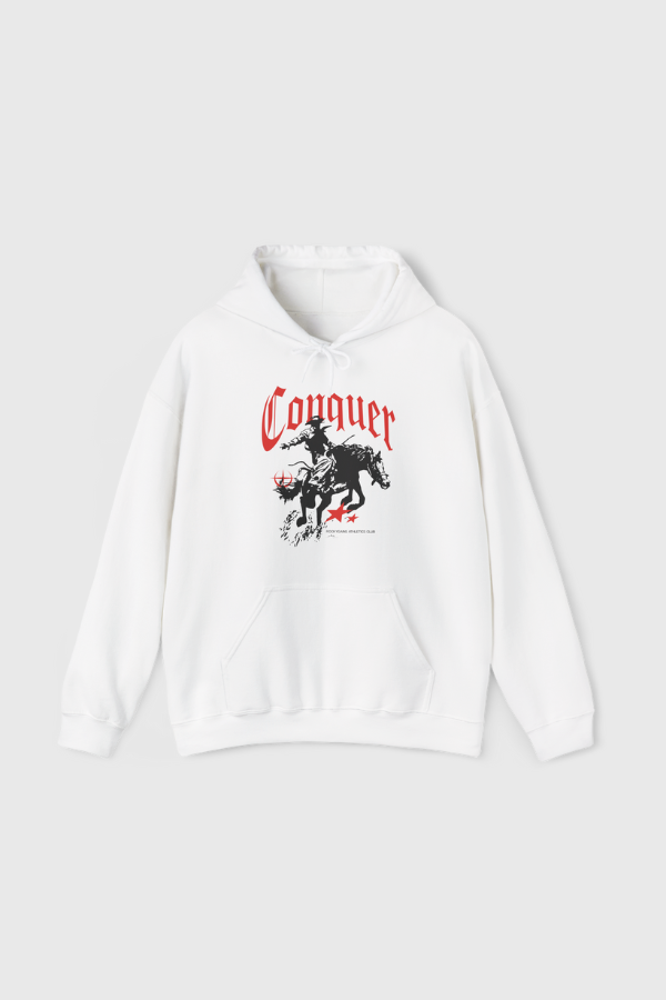Conquer - White | Heavy-Blend Hoodie