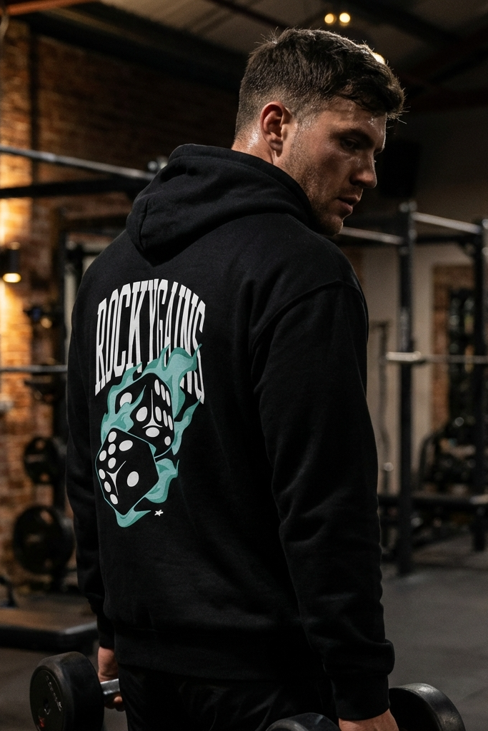 Will Over Luck | Heavy-Blend Hoodie - Black/Teal