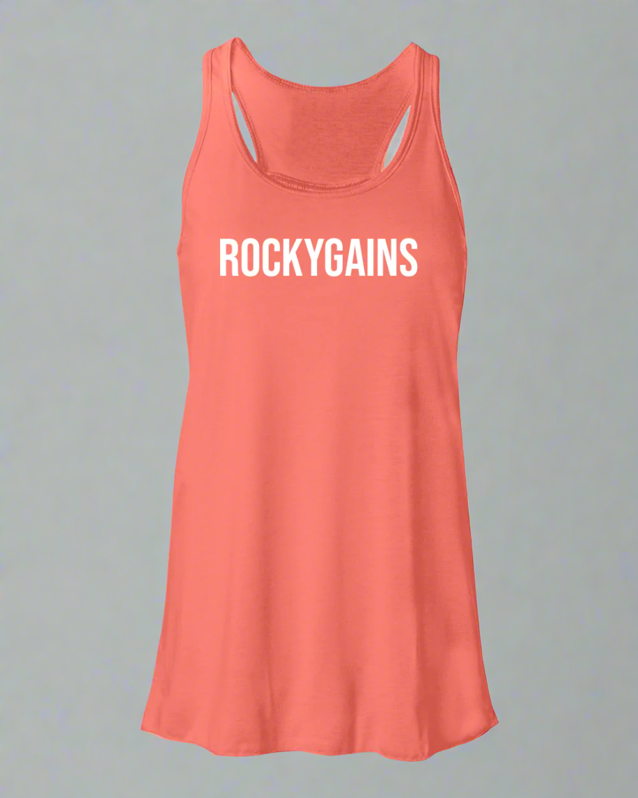 Flowy Racerback Tank - Coral - RockyGains