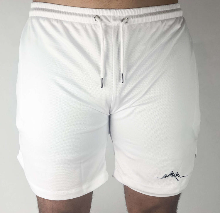 Premium Shorts w/ Compression - White - RockyGains