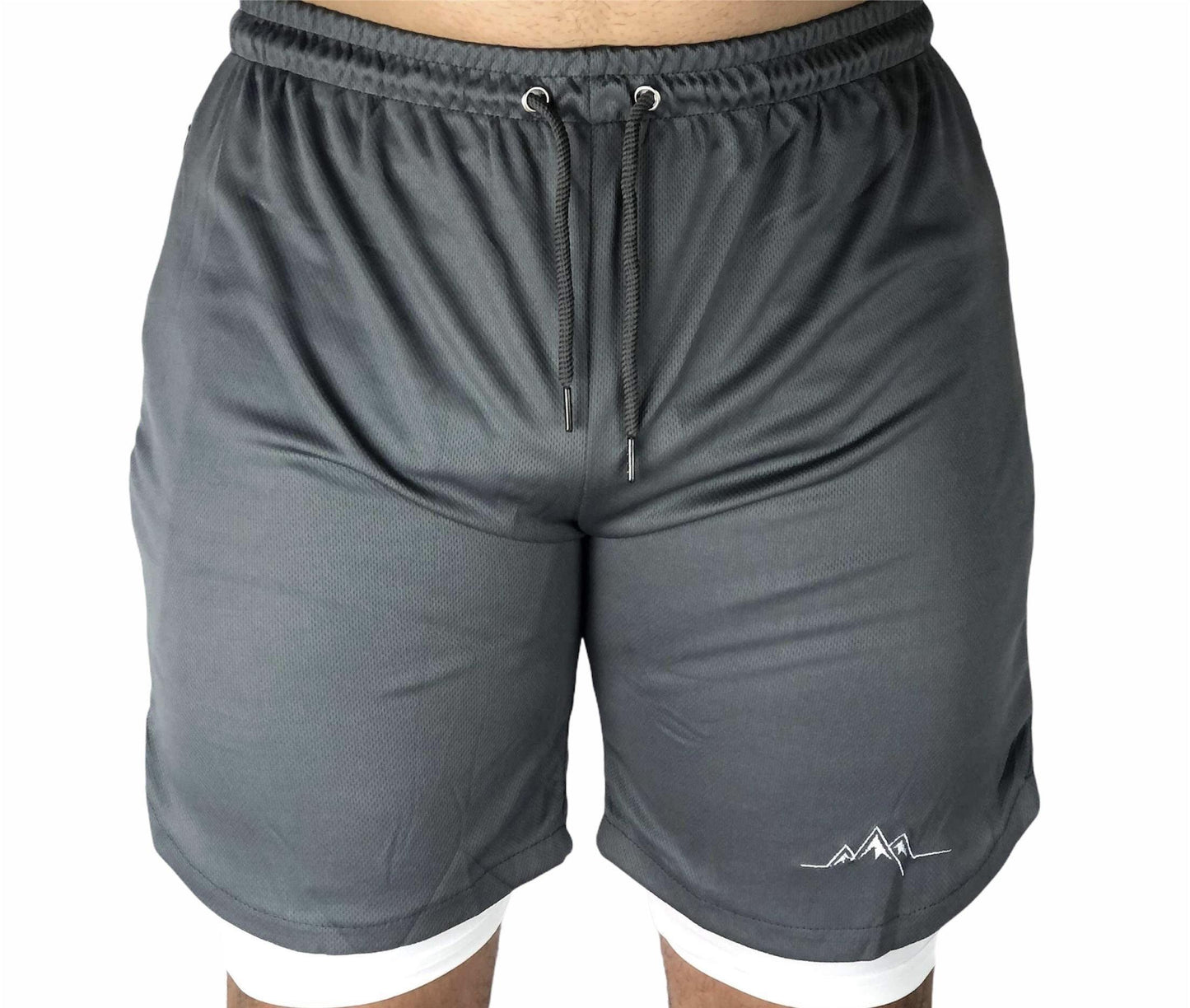 Premium Shorts w/ Compression - Gray - RockyGains