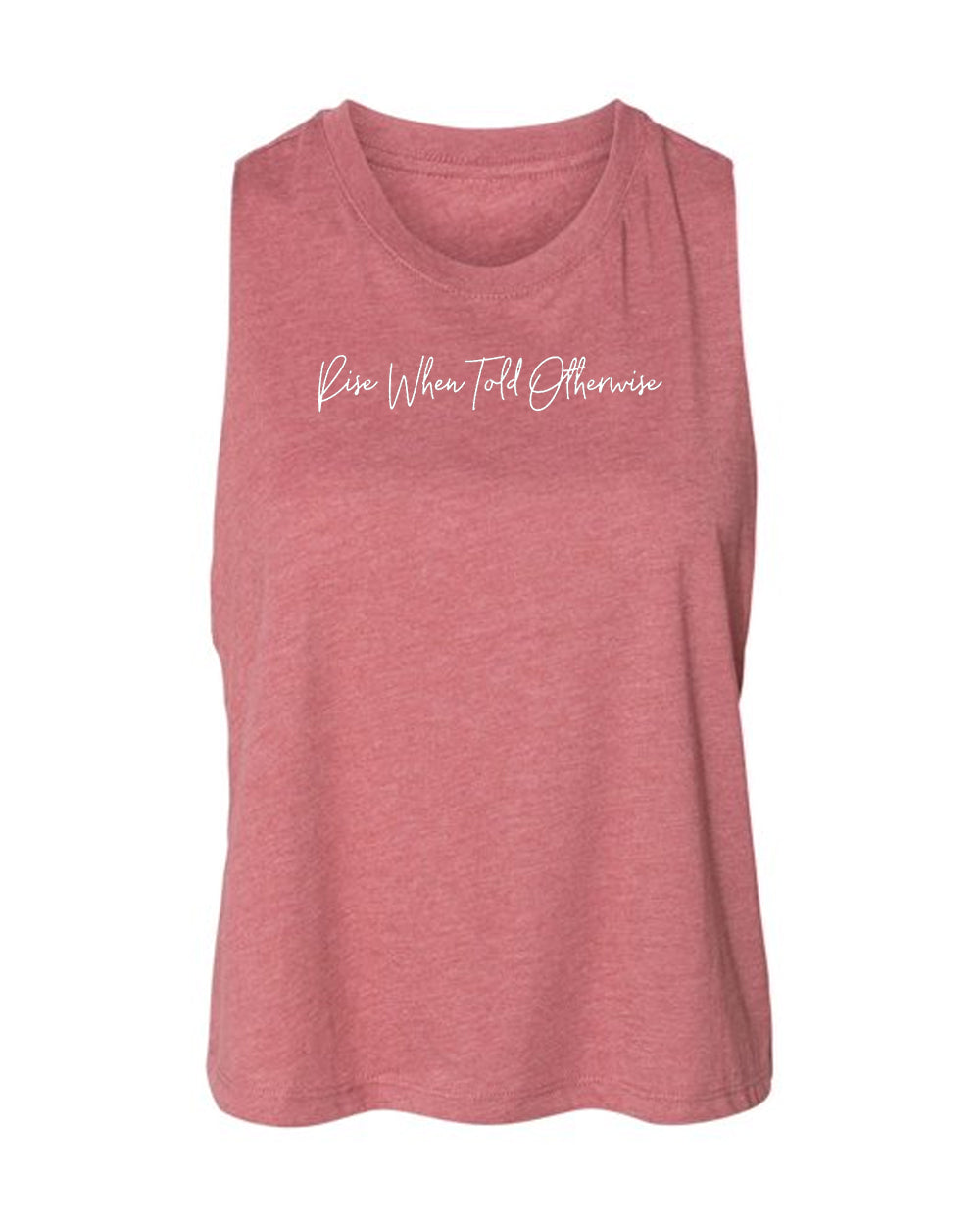 Script - Mauve Racerback Crop Tank